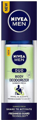 

Nivea Men Duo Summer Fresh Body Deodorizer 100ML Deodorant Spray - For Men(100 ml)
