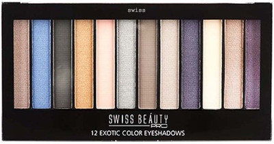 

Swiss Beauty Pro SMOKEY 12 Exotic Color Eyeshadow ~ A Combination Of Matte, Semi-Matte & Shimmering Eyeshadow 18 g(Smokey)