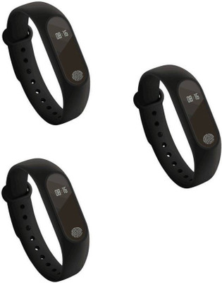 

ROQ Sets of 3 M2 Health Band Tracker with Oled Display Heart Rate Sensor Compatible With All Smartphones Fitness Band(Black, Pack of 3)