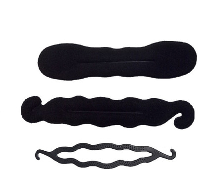 

Jampak™ Sponge Hair Styling Donut Bun Maker Hair Accessory Set(Black)