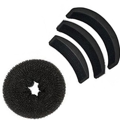 

Jampak™ Hair Accessories Set Of Hair Donut Medium Size , Hair Volumizer / Hair accessories set of 4pcs Hair Accessory Set(Black)