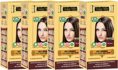 

Indus Valley 100% Organic Botanical Brown (Pack of 4) Hair Color(Brown)