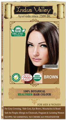 

Indus Valley 100% Organic Botanical Brown - One Touch Pack Hair Color(Brown)