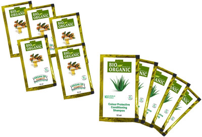 

Indus Valley Argan Oil And CP Shampoo Sachets Combo-Pack of 10 (15ml X 10)(150 ml)