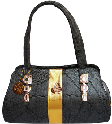 

Fashion Knockout Hand-held Bag(Black, Gold)