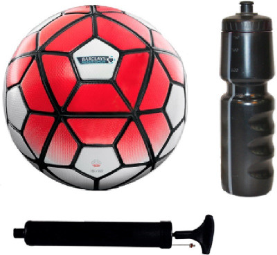 

SportsCorner Kit of Red/White Football (Size-5) with Air Pump & Sipper Football Kit