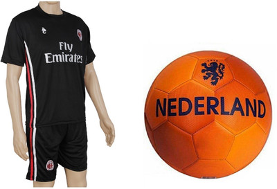

SportsCorner Combo of Orange Football (Size-5) with Suit (Jersey + Shorts) Football Kit
