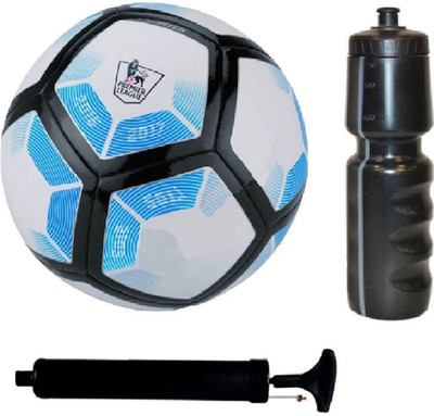 

SportsCorner Kit of Blue/White/Black Football (Size-5) with Air Pump & Sipper Football Kit