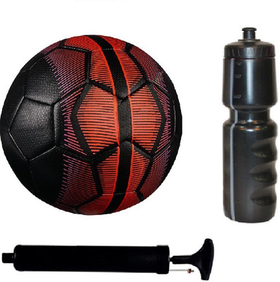 SportsCorner Kit of Black/Red Football (Size-5) with Air Pump & Sipper Football Kit Flipkart