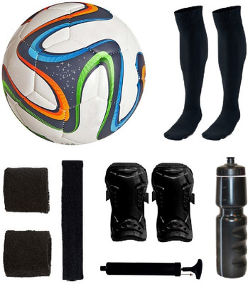 

SportsCorner Combo of Multicolor Football (Size-5) & Kit of 5 Other items Football Kit
