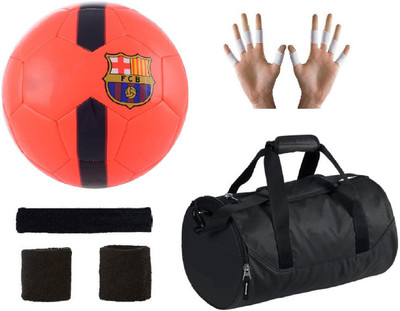 

SportsCorner Combo of Orange/Blue Football (Size-5), Kit Bag & Supporters Football Kit