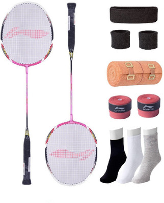 

Li-Ning Combo of XP-70 Badminton Racquet (2 Pcs.), Grip & 4 Other items Badminton Kit