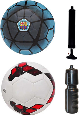 

SportsCorner Combo of Blue + Premier League Red/Purple Football (Size-5) with Air Pump & Sipper Football Kit