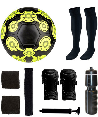 

SportsCorner Combo of Black Football (Size-5) & Kit of 5 Other items Football Kit