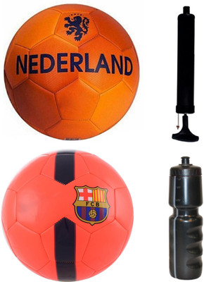 

SportsCorner Combo of Orange + Orange Football (Size-5) with Air Pump & Sipper Football Kit