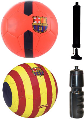 

SportsCorner Combo of Red/Yellow + Orange Football (Size-5) with Air Pump & Sipper Football Kit
