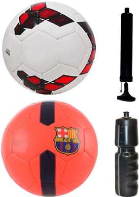 

SportsCorner Combo of League Red/Purple/White + Orange Football (Size-5) with Air Pump & Sipper Football Kit