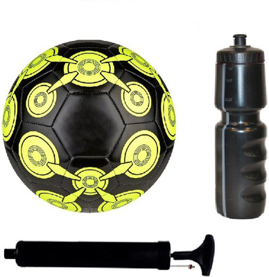 SportsCorner Kit of Black Football (Size-5)with Air Pump & Sipper Football Kit Flipkart