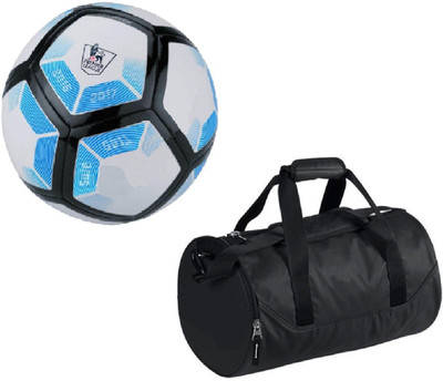 

SportsCorner Combo of Blue/White/Black Football (Size-5) with Kit Bag Football Kit