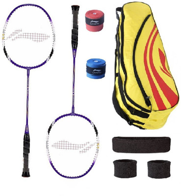 

Li-Ning Combo of Q20 Badminton Racquet (2 Pcs.), Kit Bag, Grips & 2 Other Items Badminton Kit