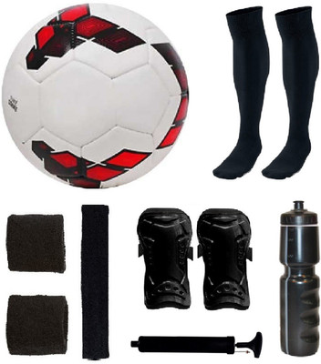 

SportsCorner Combo of League Red/Purple Football (Size-5) & Kit of 5 Other items Football Kit