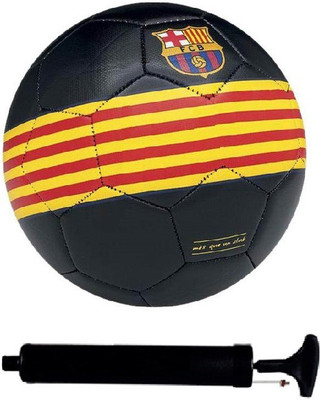

SportsCorner Kit of Black/Yellow/Red Football (Size-5) with Air Pump & Needle Football Kit