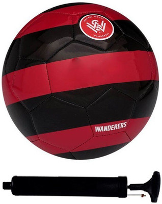 

SportsCorner Kit of Western Wanderers Red/Black Football (Size-5) with Air Pump & Needle Football Kit