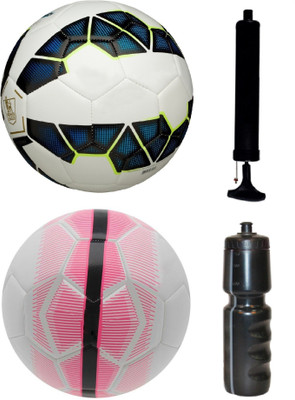 

SportsCorner Kit of League Blue/White + White/Pink with Air Pump & Sipper Football Kit