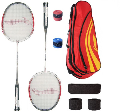 

Li-Ning Combo of XP-80 Badminton Racquet (2 Pcs.), Kit Bag, Grips & 2 Other Items Badminton Kit