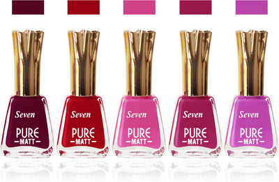 

Seven Nail Polish combo Set of 5 multicolor 9(Pack of 5)