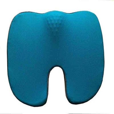 

VIAGGI Coccyx orthopedic memory foam seat cushion with cool gel Neck Pillow(Blue), Grey