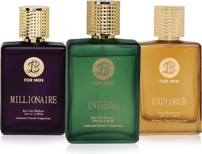 LB Perfume LB INTENSE, LB MILLIONAIRE AND LB EXPLORER PERFUME FOR MEN 100 ML EDP(PACK OF 3) Eau de Parfum - 25 ml(For Men)