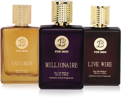 

LB Perfume LB MILLIONAIRE, LB EXPLORER AND LB LIVEWIRE PERFUME FOR MEN 100 ML EDP(PACK OF 3) Eau de Parfum - 25 ml(For Men)