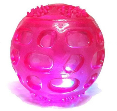 

Goofy Tails LED Ball Dog Toy (Colors May Vary) Rubber Bone For Dog