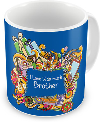 

Indigifts Raksha Bandhan Rakhi Gifts for Brother on Bhaidooj Birthday Anniversary (IDSRAF16144) Ceramic Mug(330 ml), Multicolor;white