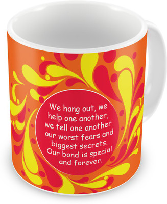 

Indigifts Gift for Raksha Bandhan Rakhi Gifts for Brother on Bhaidooj Birthday Anniversary (IDSRAF16170) Ceramic Mug(330 ml), Multicolor;white