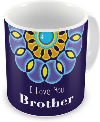 

Indigifts Gift for Raksha Bandhan Rakhi Gifts for Brother on Bhaidooj Birthday Anniversary (IDSRAF16160) Ceramic Mug(330 ml), Multicolor;white