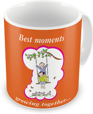 

Indigifts Gift for Raksha Bandhan Rakhi Gifts for Brother Sister on Bhaidooj Birthday Anniversary (IDSRAF16210) Ceramic Mug(330 ml), Multicolor;white