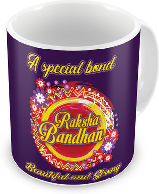 

Indigifts Raksha Bandhan Rakhi Gifts for Brother Sister on Bhaidooj Birthday Anniversary (IDSRAF16157) Ceramic Mug(330 ml), Multicolor;white
