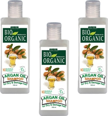 Indus Valley BIO Organic Argan Oil Shampoo - Triple Pack(300 ml)
