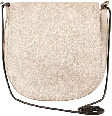 

trysco Girls Casual White Genuine Leather Sling Bag