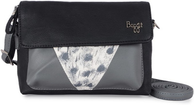 

Baggit Women Casual Black, Grey PU Sling Bag
