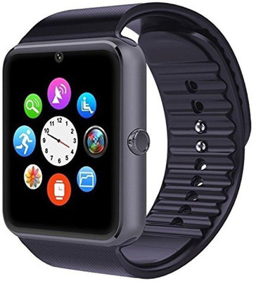 

FKU GT 08 Black SIM Card With 32 GB Memory Supportable Black Smartwatch(Black Strap Regular)