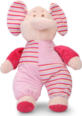 

My Baby Excel Baby Elephant with Stripes Ear -45 cm - Pink Colour - 45 cm(Pink)