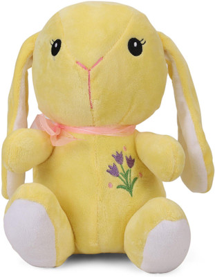 

My Baby Excel Bunny with Ribbon and Embroidery Yellow Colour - 27 cm - 27 cm(Yellow)