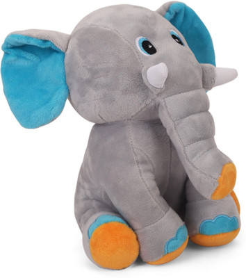 

My Baby Excels Baby Elephant with Colourful Ears - 24 cm - Grey Colour - 24 cm(Grey)