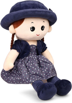 

My Baby Excel Plush Doll With Hat and Bow Blue Color 60 cm - 60 cm(Blue)
