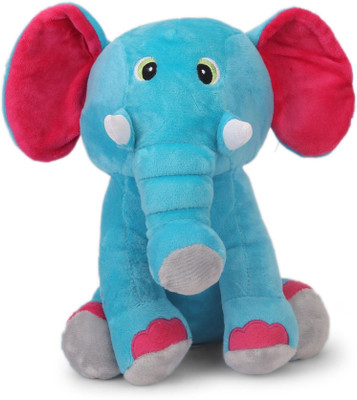 

My Baby Excels Baby Elephant with Colourful Ear 24 cm - Blue Colour - 24 cm(Blue)