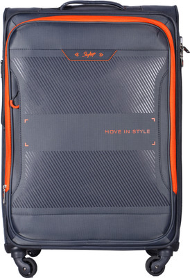 

Skyabgs Xpanse Spinner Soft Trolley 71CM, Grey Expandable Check-in Luggage - 27 inch(Grey)