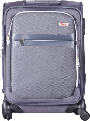 

VIP Squad Spinner Soft Trolley 55cm, Grey Expandable Cabin Luggage -  inch(Grey